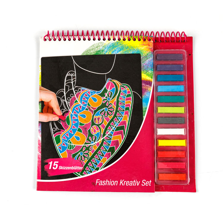 Buku Sketsa - Buku Spiral dengan Crayon NK